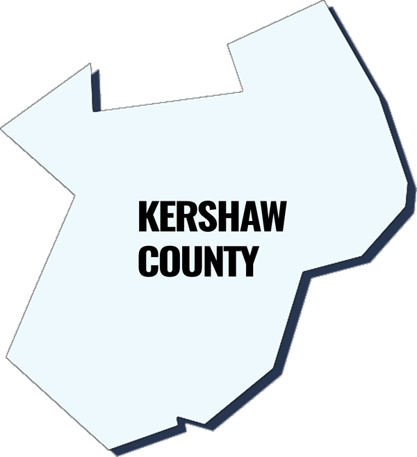 Kershaw County border outline